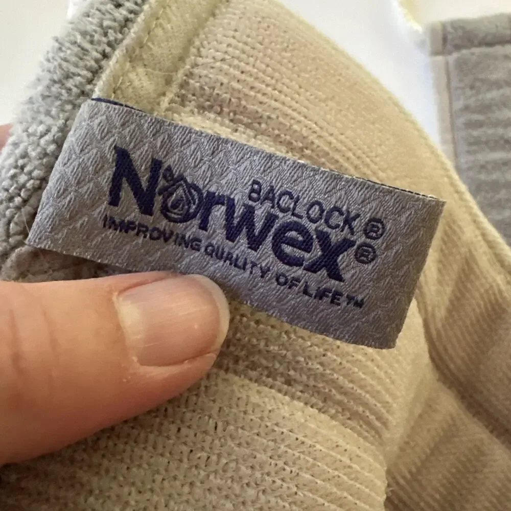 Norwex Back Scrubber Grey Baclock Microfiber EUC
